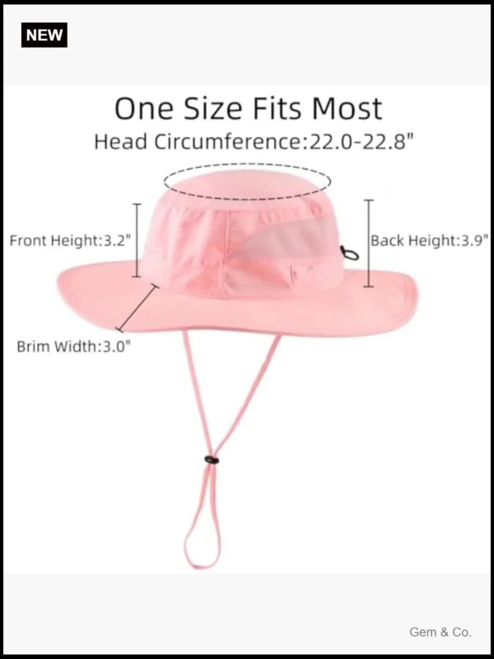 UPF 50+ Sun Hat Wide Brim Bucket Hat for Women Men Beach Fishing Hiking